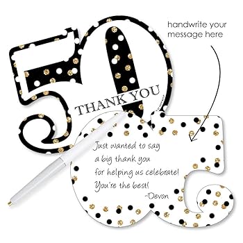 Amazon.com : Big Dot of Happiness Adult 50th Birthday - Gold